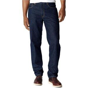Levis Jeans Mens 54x28 Blue Big & Tall 550 Tapered Leg Relaxed Fit Dark Wash NWT